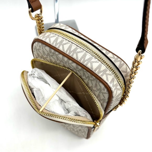 Michael Kors Medium NS Chain Xbody Bag Vanilla - Picture 7 of 10